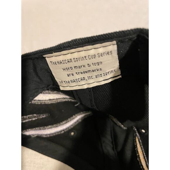 NASCAR Sprint Cup Series Black Hat Yellow Striped Embroidered Strapback - Picture 6 of 8